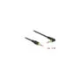 Delock Klinkenkabel 3.5 mm 3 Pin Stecker to Stecker gewinkelt 1 m schwarz