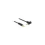 Delock Klinkenkabel 3.5 mm 3 Pin Stecker to Stecker gewinkelt 2 m schwarz