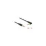 Delock Klinkenkabel 3.5 mm 4 Pin Stecker to Stecker gewinkelt 2 m schwarz