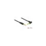 Delock Klinkenkabel 3.5 mm 4 Pin Stecker to Stecker gewinkelt 3 m schwarz