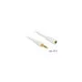 Delock Klinkenverlängerungskabel 3.5 mm 3 Pin Stecker zu Buchse 2 m weiß