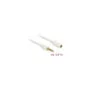 Delock Klinkenverlängerungskabel 3.5 mm 4 Pin Stecker zu Buchse 0.5 m weiß