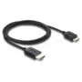 Delock Koaxiales High Speed HDMI Kabel HDMI Stecker zu Mini HDMI Stecker 8K 60 Hz mit Geflechtmantel 1 m