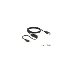 Delock Ladekabel USB 2.0 Typ-A Stecker to USB 2.0 Micro-B Stecker mit Schalter für Raspberry Pi 1.5 m