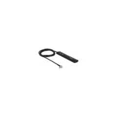 Delock LTE Antenne TS9 Stecker 1,5 dBi omnidirektional starr mit Anschlusskabel RG-174 1 m Klebemontage outdoor schwarz