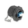 Delock LWL Einbaubuchse LC Duplex zu LC Duplex mit Verschlusskappe Singlemode IP68 staub- und wasserdicht