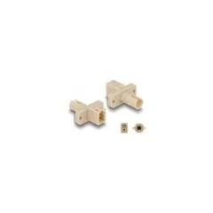 Delock LWL Hybrid Kupplung LC Simplex Buchse zu ST Simplex Buchse beige