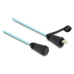Delock LWL Kabel LC Duplex zu LC Duplex mit Verschlusskappe Multimode OM3 IP68 staub- und wasserdicht 2 m