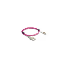 Delock LWL Kabel mit Metallarmierung LC Duplex zu SC Duplex Multimode OM4 2 m