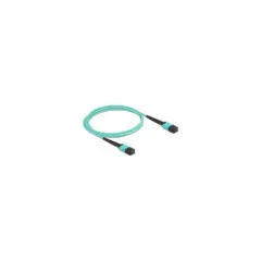 Delock LWL Kabel MPO Buchse zu MPO Buchse 12 Fasern. Polarität B. Multimode OM4. 50 125 μm. 2 m