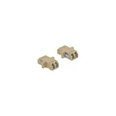 Delock LWL Kupplung LC Duplex Buchse zu LC Duplex Buchse Multimode 2 Stück beige