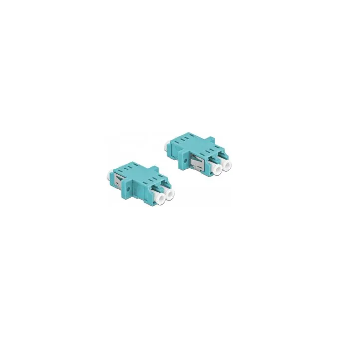Delock LWL Kupplung LC Duplex Buchse zu LC Duplex Buchse Multimode 2 Stück hellblau — image 2