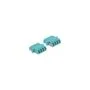 Delock LWL Kupplung LC Quad Buchse zu LC Quad Buchse Multimode 2 Stück hellblau