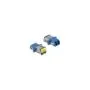 Delock LWL Kupplung mit Laserschutzklappe LC Duplex Buchse zu LC Duplex Buchse Singlemode blau