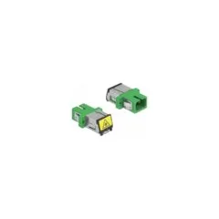 Delock LWL Kupplung mit Laserschutzklappe SC Simplex Buchse zu SC Simplex Buchse Singlemode grün