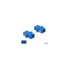 Delock LWL Kupplung SC Simplex Buchse zu SC Simplex Buchse Singlemode 4 Stück blau