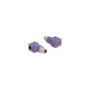 Delock M12 Adapter D-kodiert 4 Pin Stecker zu RJ45 Buchse Cat.5e mit Befestigungsloch 90° gewinkelt violett
