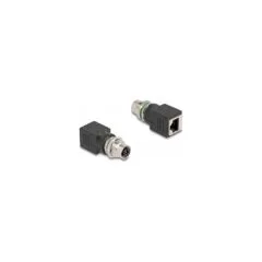 Delock M12 Adapter X-kodiert 8 Pin Buchse zu RJ45 Buchse gerade