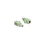 Delock M12 Adapter X-kodiert 8 Pin Stecker zu RJ45 Buchse Cat.5e mit Befestigungsloch gerade grün