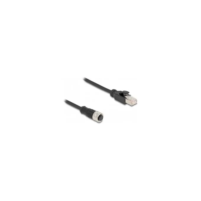 Delock M12 Adapterkabel D-kodiert 4 Pin Buchse zu RJ45 Stecker 50 cm — image 2