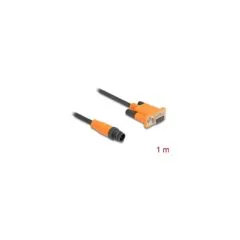 Delock M12 CAN Bus Kabel A-kodiert 5 Pin Stecker zu D-Sub 9 Buchse 1 m