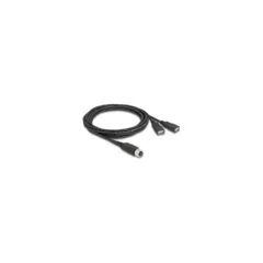 Delock M12 Kabel A-kodiert 8 Pin Buchse zu 2 x USB 2.0 Typ-A Buchse 2 m schwarz