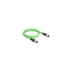 Delock M12 Kabel A-kodiert 8 Pin Stecker zu Stecker PUR (TPU) 1 m