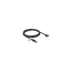 Delock M12 Kabel D-kodiert 4 Pin Buchse zu RJ45 Stecker mit Schrauben Cat.5e FTP 3 m schwarz