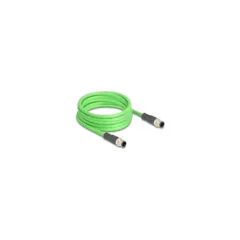 Delock M12 Kabel D-kodiert 4 Pin Stecker zu Stecker PUR (TPU) 5 m