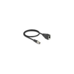 Delock M12 Kabel X-kodiert 8 Pin Stecker zu RJ45 Buchse PVC 0.5 m