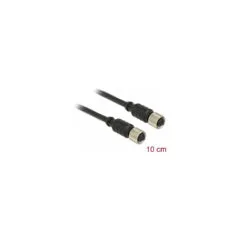 Delock M8 Sensor- Aktorverlängerungskabel 6 Pin Buchse zu 6 Pin Buchse wasserdicht 10 cm