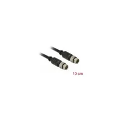 Delock M8 Sensor- Aktorverlängerungskabel 6 Pin Stecker zu 6 Pin Stecker wasserdicht 10 cm