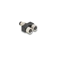 Delock M8 Y-Splitter A-kodiert 4 Pin 1 x Stecker zu 2 x Buchse Parallelschaltung