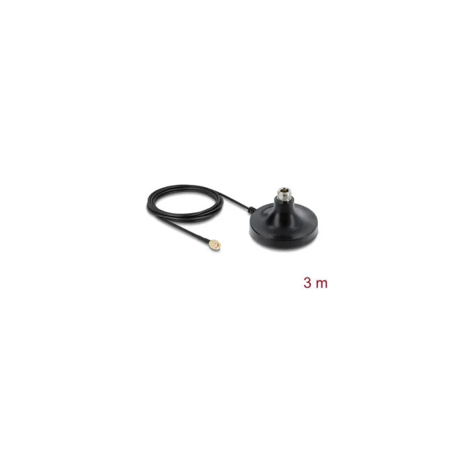Delock Magnetischer Antennen Standfuß 1 x N Buchse zu 1 x RP-SMA Stecker ULA100 3 m outdoor schwarz — image 2