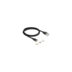 Delock Magnetisches Ladekabel Set für 8 Pin LightningTM Micro USB USB Type-CTM schwarz 1 m