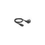 Delock Netzkabel PC Schutzkontaktstecker CEE 7 7 90° gewinkelt auf C13 Buchse. 1 m. 3 x 1.00 mm2 schwarz