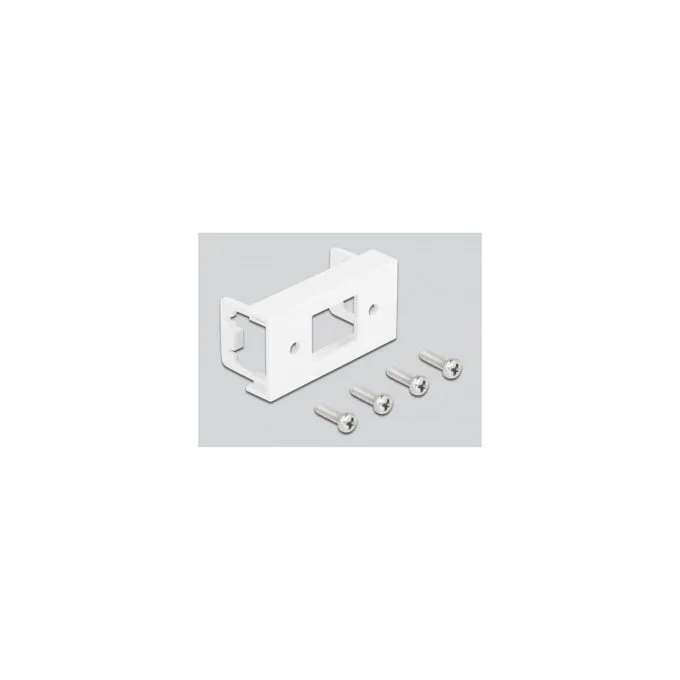 Delock Netzwerk Verlängerungskabel für Easy 45 Modul S FTP RJ45 Buchse zu RJ45 Buchse Cat.6A 25 cm schwarz weiß — image 2