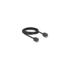 Delock Netzwerk Verlängerungskabel Kupplung RJ45 Buchse zu RJ45 Buchse Cat.6A S FTP 3 m schwarz