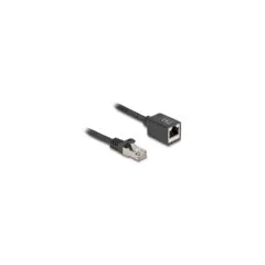 Delock Netzwerk Verlängerungskabel RJ45 Stecker zu RJ45 Buchse Cat.6A S FTP 0.5 m schwarz