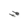 Delock Netzwerk Verlängerungskabel RJ45 Stecker zu RJ45 Buchse Cat.6A S FTP 0.5 m schwarz