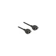 Delock Netzwerk Verlängerungskabel S FTP RJ45 Buchse zu RJ45 Buchse Cat.6A 2 m schwarz