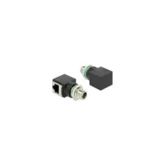 Delock Netzwerkadapter M12 X-kodiert 8 Pin Stecker zu RJ45 Buchse