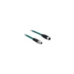 Delock Netzwerkkabel M12 X-kodiert 8 Pin Stecker zu Buchse PUR (TPU) 1 m