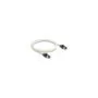 Delock Netzwerkkabel RJ45 Stecker zu Stecker Cat.6A S FTP mit drehbarer Farbmarkierung 2 m weiß