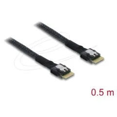 Delock PCIe 4.0 Kabel Slim SAS SFF-8654 4i zu Slim SAS SFF-8654 4i 0,5 m
