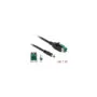 Delock PoweredUSB Kabel Stecker 12 V to DC 5.5 x 2.1 mm Stecker 1 m für POS Drucker und Terminals