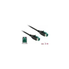 Delock PoweredUSB Kabel Stecker 12 V to PoweredUSB Stecker 12 V 3 m für POS Drucker und Terminals