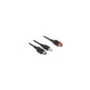 Delock PoweredUSB Kabel Stecker 24 V to USB Typ-B Stecker + Hosiden Mini-DIN 3 Pin Stecker 2 m für POS Drucker und Ter...