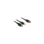 Delock PoweredUSB Kabel Stecker 24 V to USB Typ-B Stecker + Hosiden Mini-DIN 3 Pin Stecker 3 m für POS Drucker und Ter...