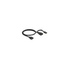 Delock RGB Anschlusskabel 3 Pin für 5 V RGB ARGB LED Beleuchtung mit 2 x 3 Pin Buchse 50 cm